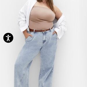 Women's Wide Leg Light Blue Jeans